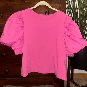A New Day Pink Puff Sleeve Top